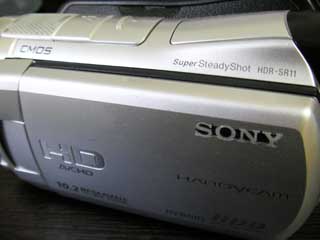 HDR-SR11 ソニー E:31:00と表示されるビデオカメラのデータ復元