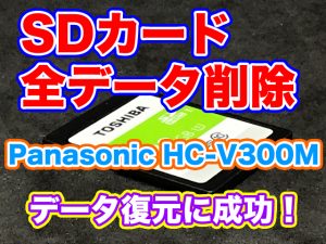 パナソニックHC-V300M ビデオカメラ SDカード データ復旧