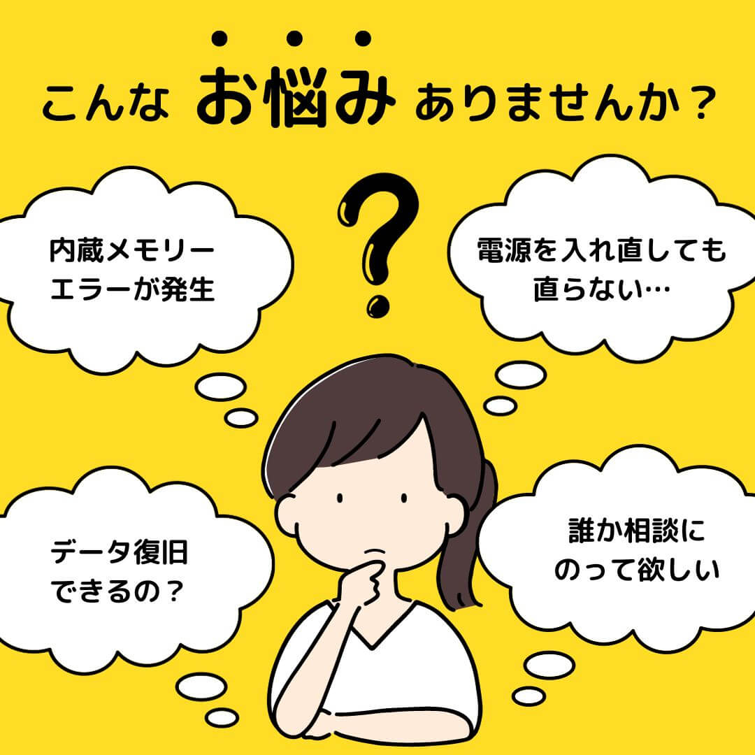 内蔵メモリーエラーが発生しました。 電源を入れ直してください。