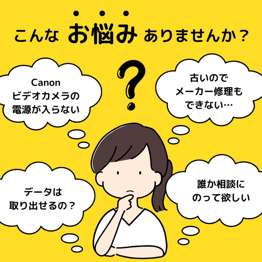 Canonビデオカメラが故障し古い機種なのでメーカー修理できない