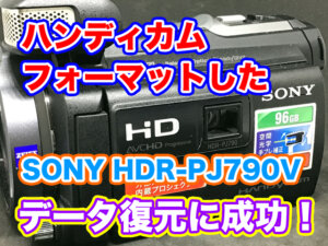 【内蔵メモリをフォーマットした】SONYハンディカムHDR-PJ790V